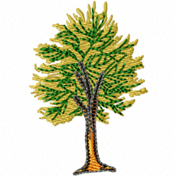 Flowers And Tree Embroidery Design 11